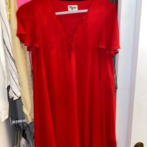 show me your mumu shift dress (red)